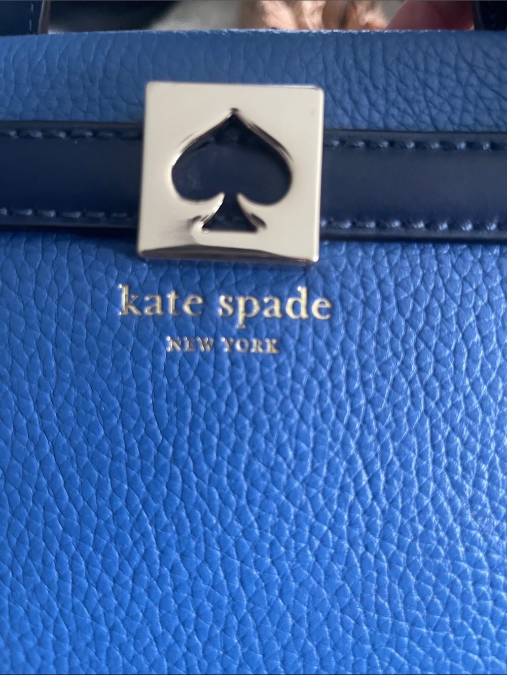 kate spade Blue, White & Navy Leather Crossbody Satchel - Picture 5 of 9